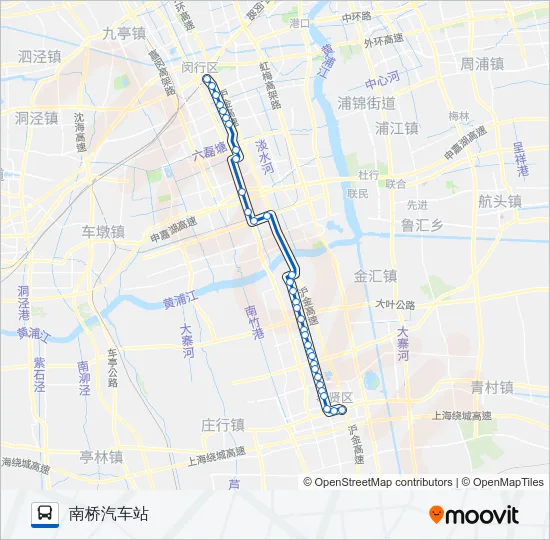 公交莘南专路的线路图