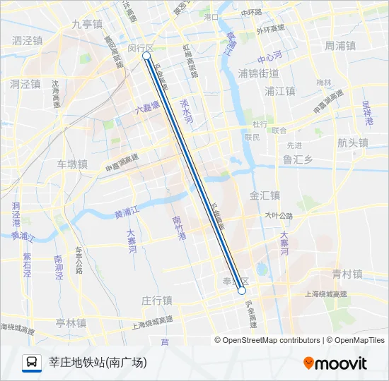 公交莘南高速路的线路图