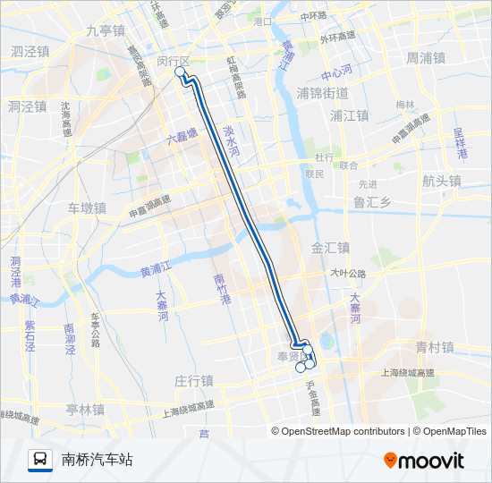 公交莘南高速路的线路图