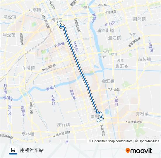 公交莘南高速路的线路图