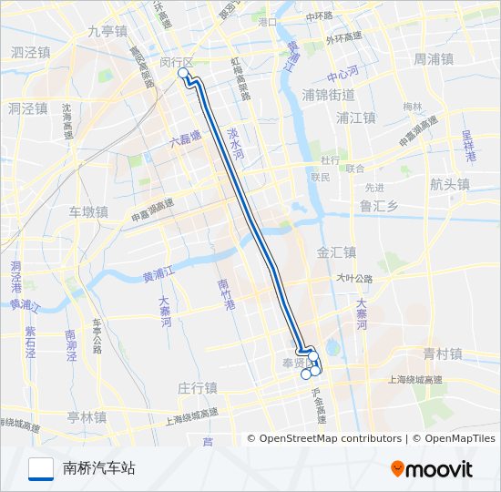 莘南高速线 bus Line Map