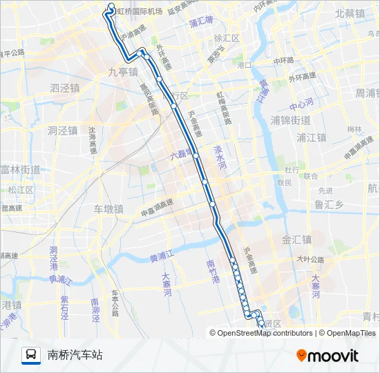 虹桥枢纽5路 Bus Line Map