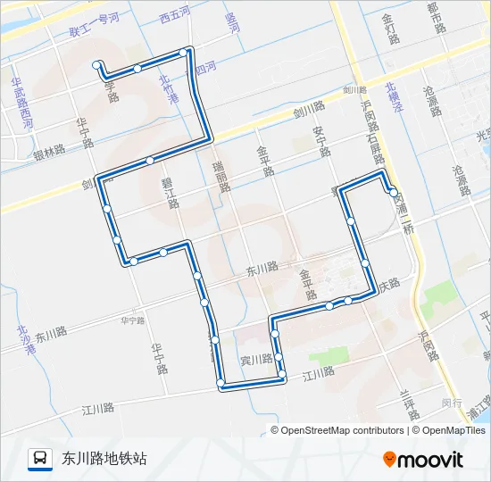 江川2路 Bus Line Map