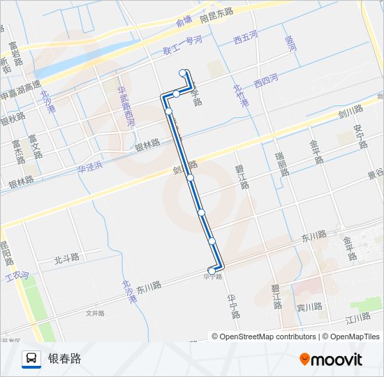 闵行19路 Bus Line Map