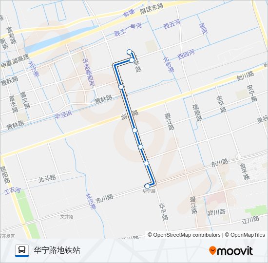 公交闵行19路的线路图