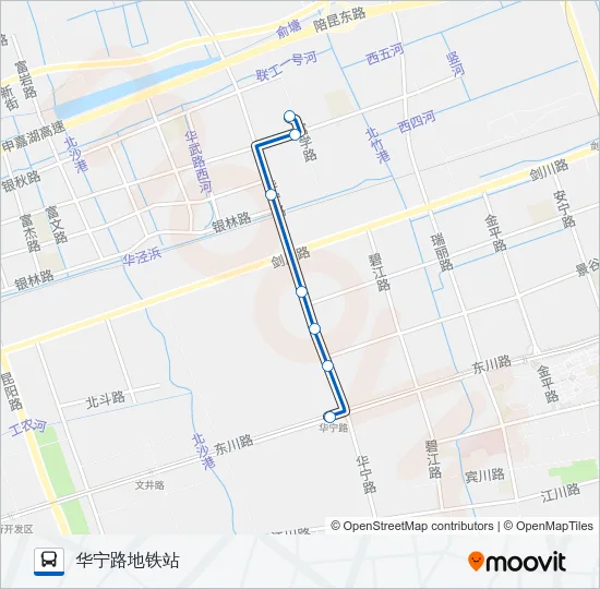 公交闵行19路的线路图