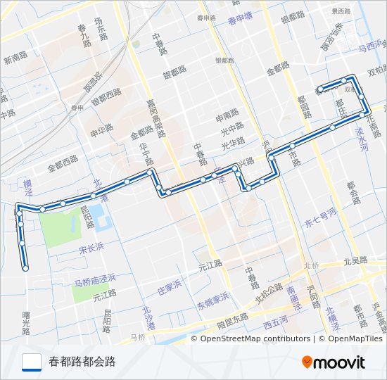 公交闵行2路的线路图