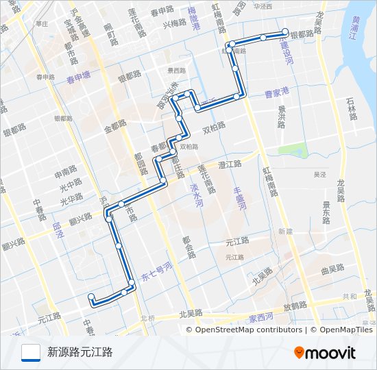 公交闵行14路的线路图