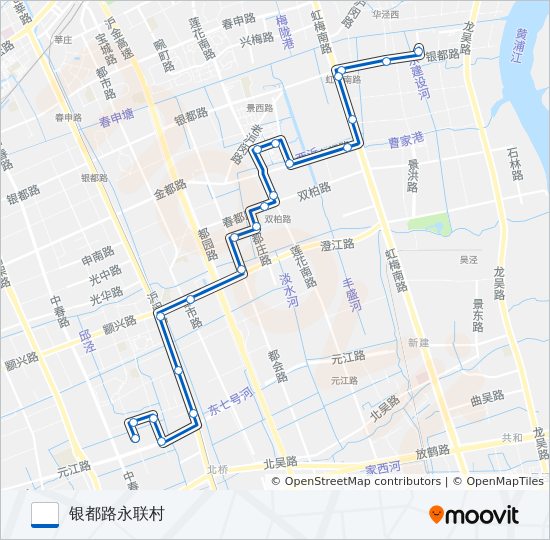 公交闵行14路的线路图