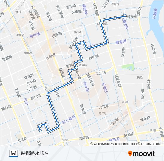 公交闵行14路的线路图