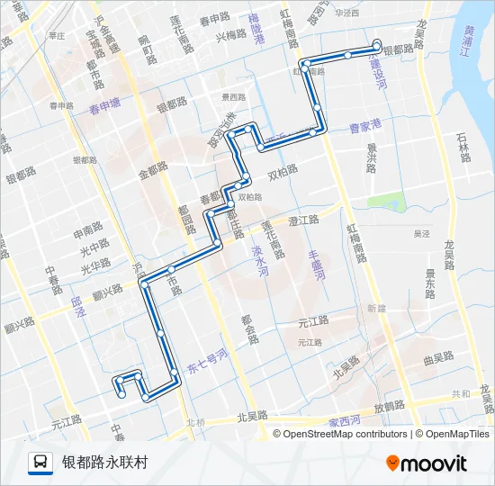 闵行14路 Bus Line Map