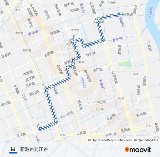 公交闵行14路的线路图