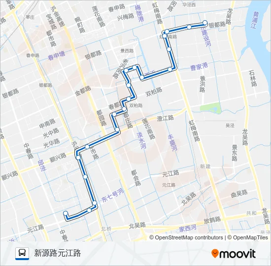 闵行14路 Bus Line Map