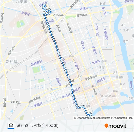 闵行21路 Bus Line Map