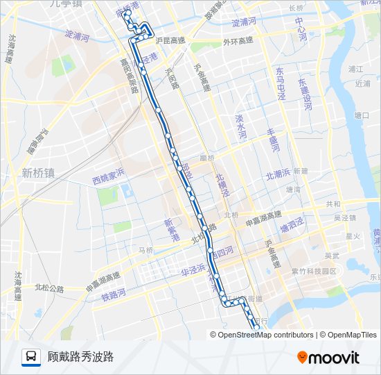 闵行21路 Bus Line Map