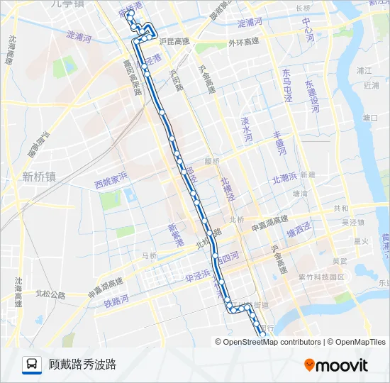 闵行21路 Bus Line Map