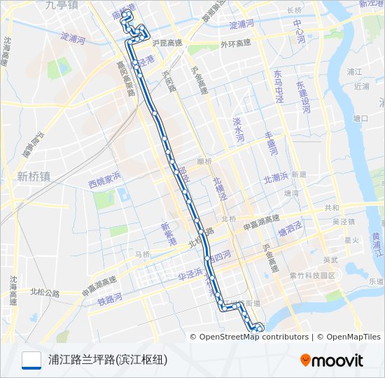 闵行21路 bus Line Map