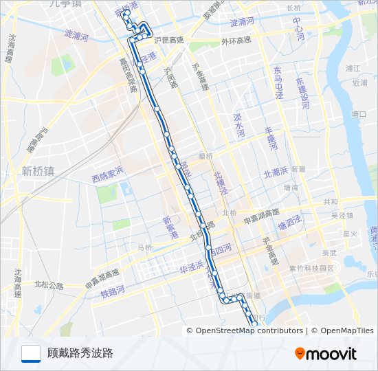 公交闵行21路的线路图