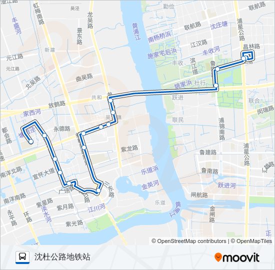 闵行38路 bus Line Map