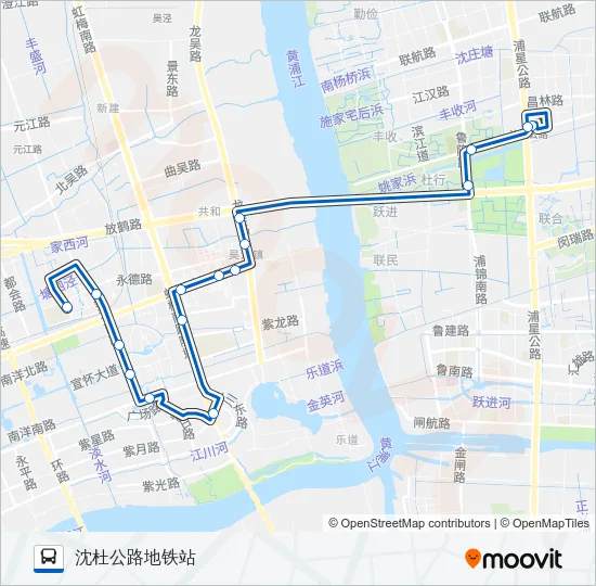公交闵行38路的线路图