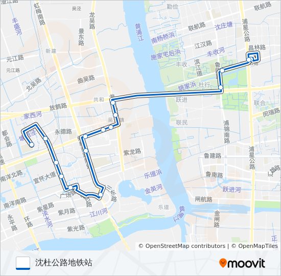 闵行38路 bus Line Map