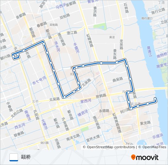 公交闵行7路的线路图