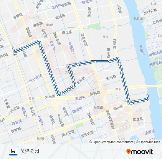 闵行7路 Bus Line Map