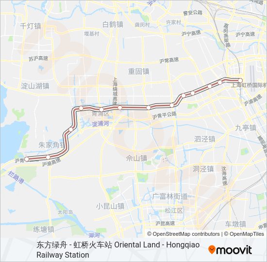 17号线 LINE 17 Metro Line Map