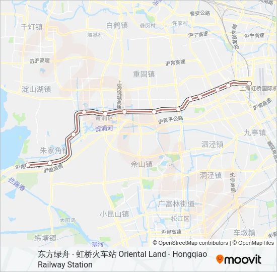 17号线 LINE 17 Metro Line Map