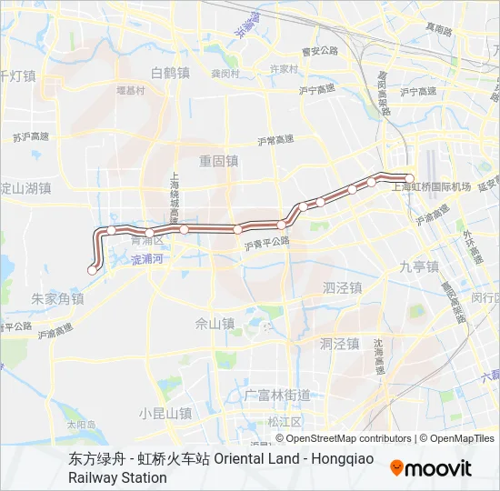 17号线 LINE 17 Metro Line Map
