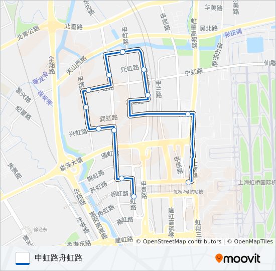 虹桥商务区1路 bus Line Map