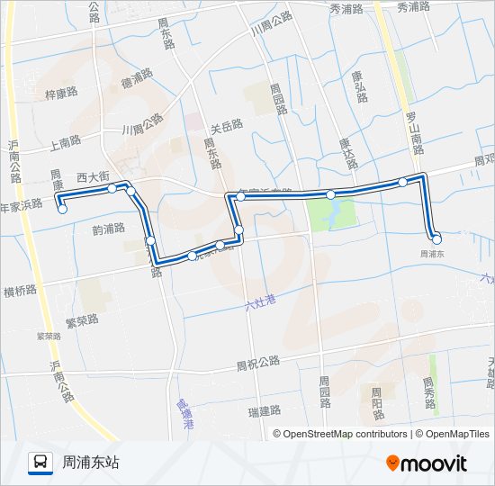 公交1002路的线路图