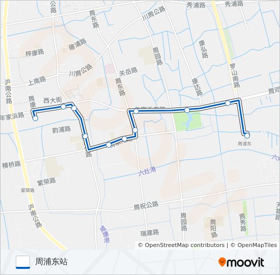 1002路 bus Line Map