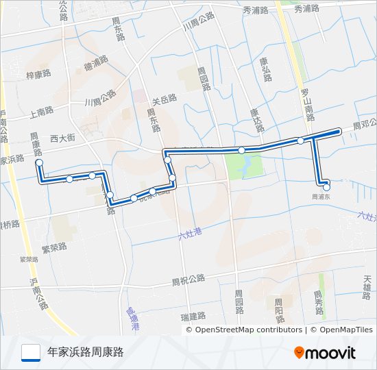1002路 bus Line Map