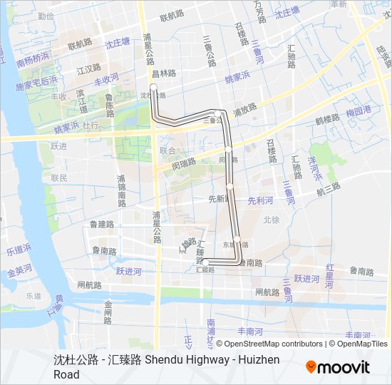 浦江线 PUJIANG LINE Metro Line Map