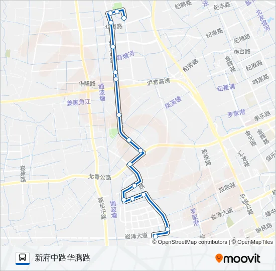 公交华新8路的线路图
