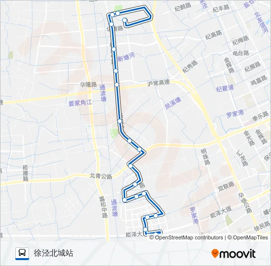 公交华新8路的线路图