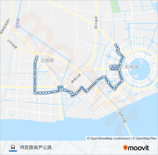 公交申港3路的线路图