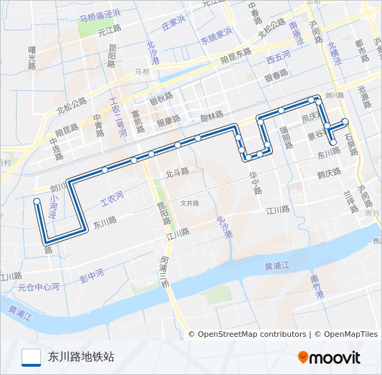 公交江川4路的线路图