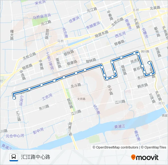 公交江川4路的线路图