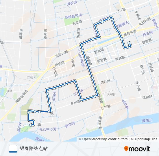 马桥1路 bus Line Map