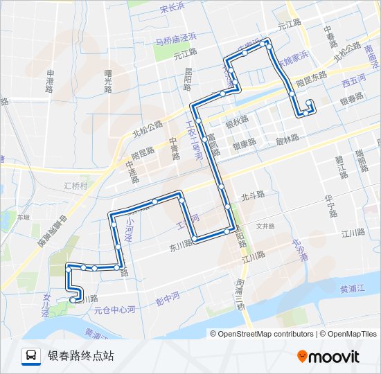 公交马桥1路的线路图