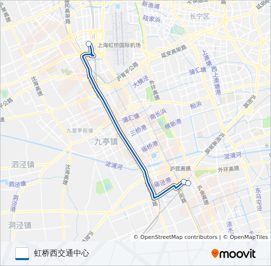 莘虹快线 bus Line Map