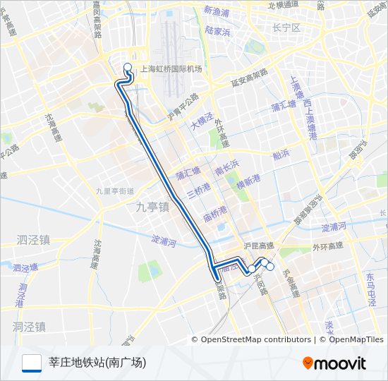 莘虹快线 bus Line Map