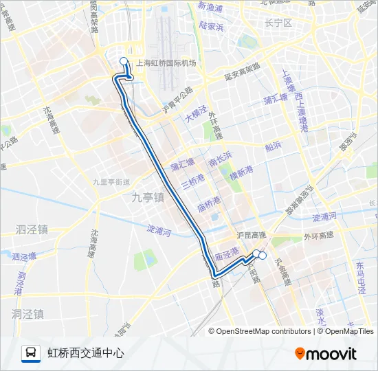 莘虹快线 Bus Line Map