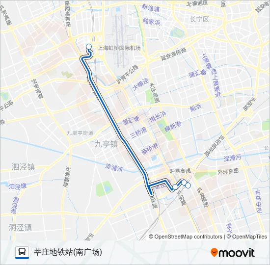 莘虹快线 Bus Line Map