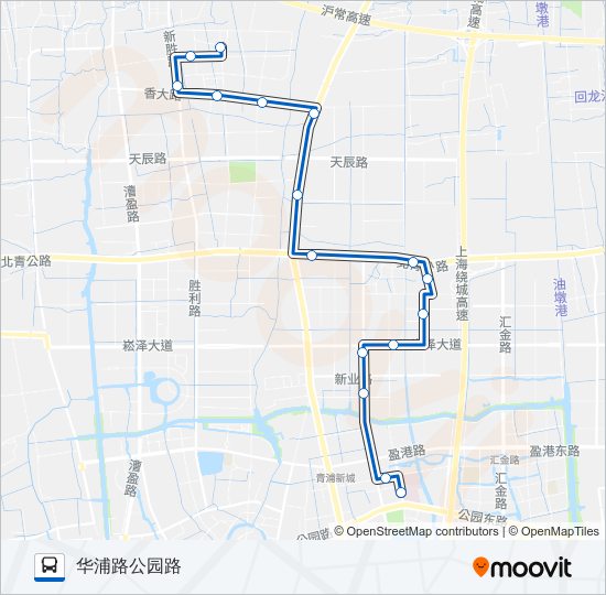 青浦10路 bus Line Map