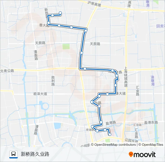 青浦10路 Bus Line Map