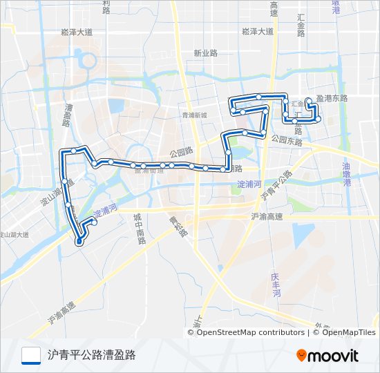 公交青浦11路的线路图