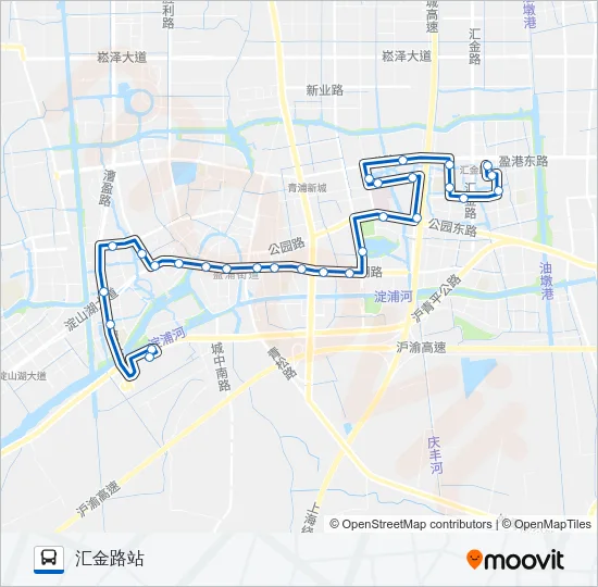 公交青浦11路的线路图